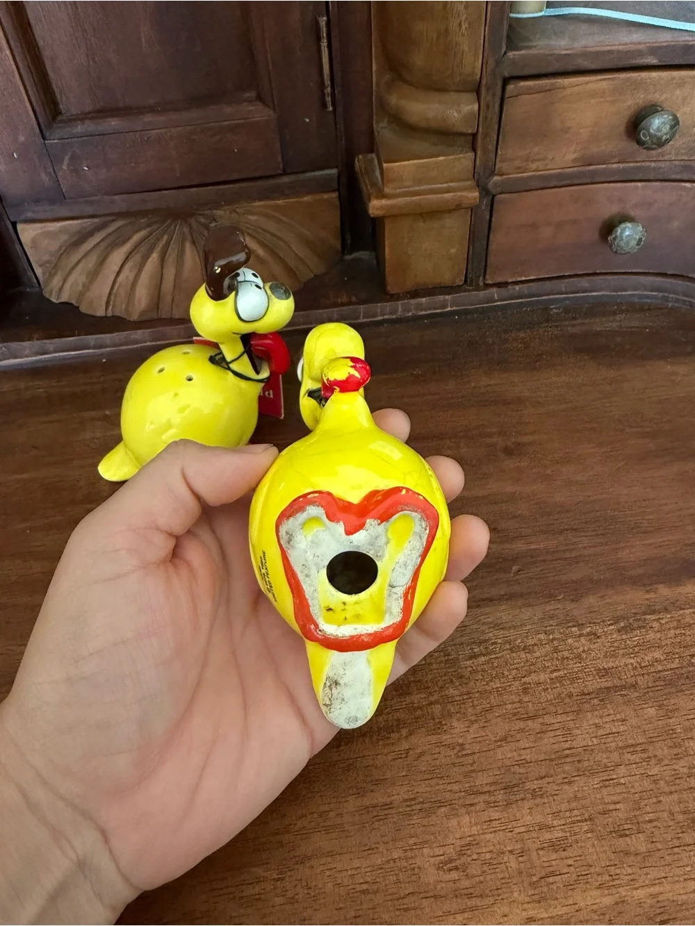 Vintage Enesco Garfield Odie Salt Pepper Shakers Original Tag Taiwan